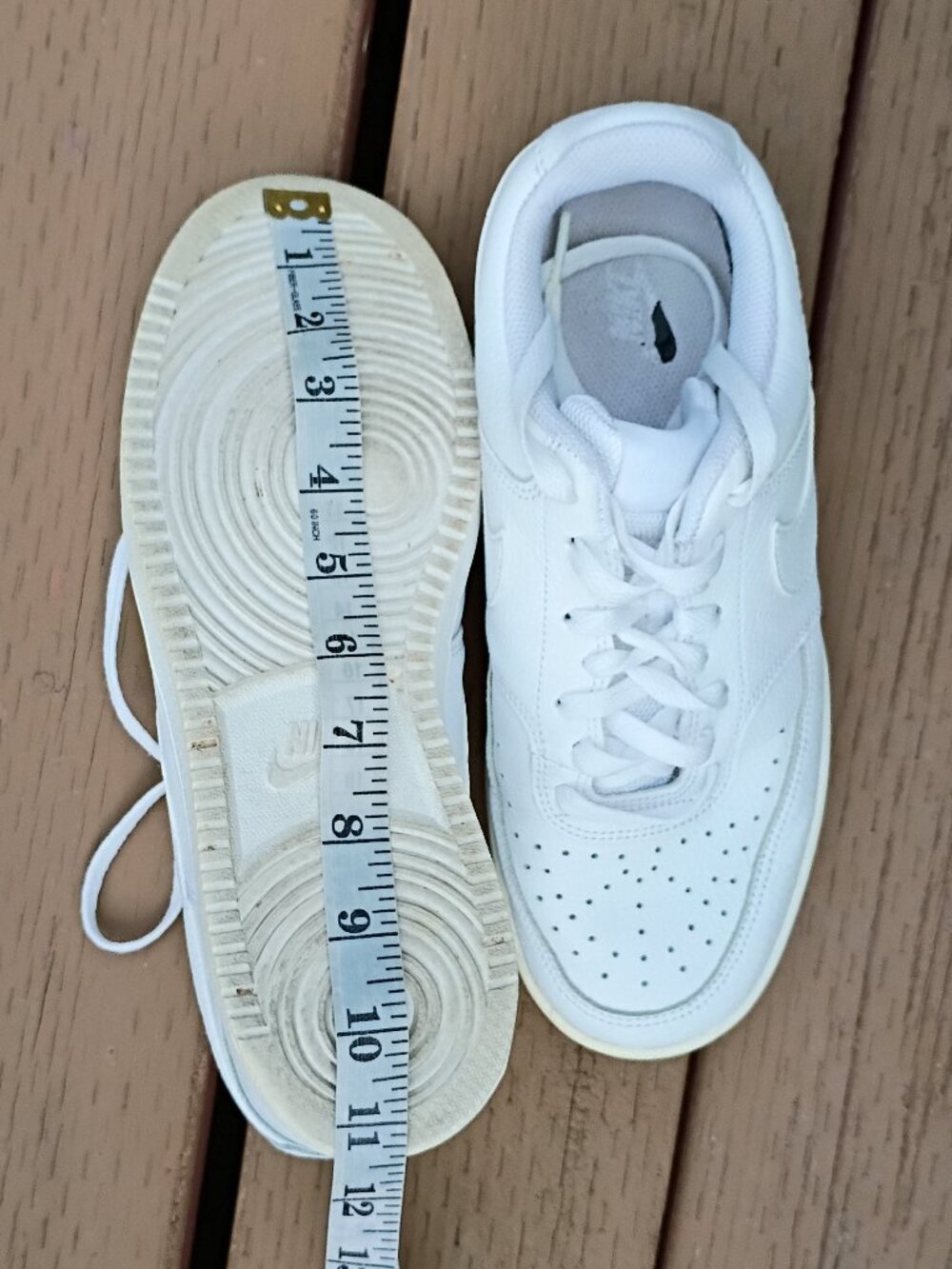 Nike white Court Vision sneakers sz 10 - Picture 11 of 11